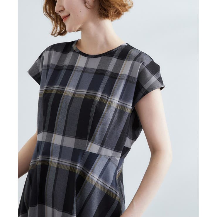 秋を先取り！ビッグチェック フィット＆フレアワンピース | grove | 詳細画像14 