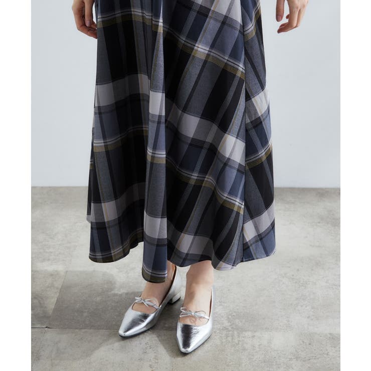 秋を先取り！ビッグチェック フィット＆フレアワンピース | grove | 詳細画像17 