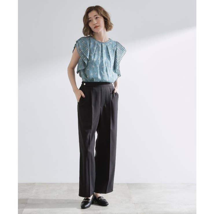 プリーツが彩る 華やか花柄ブラウス | grove | 詳細画像2 