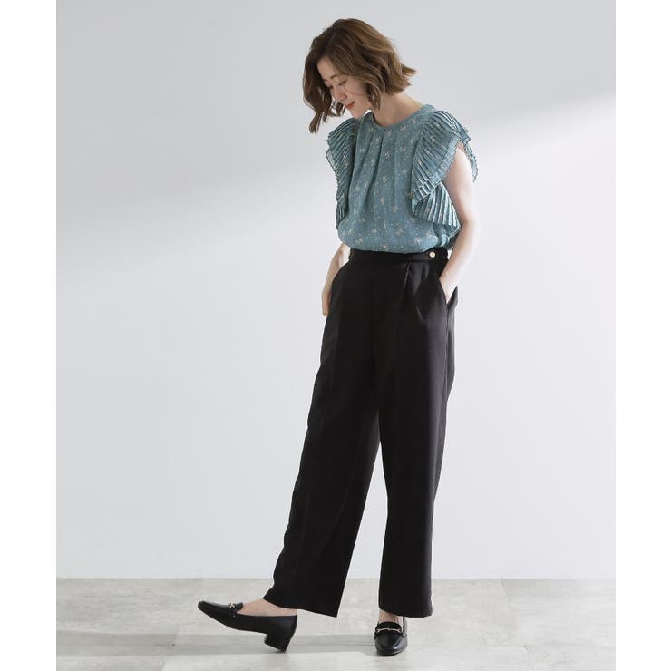 プリーツが彩る 華やか花柄ブラウス | grove | 詳細画像3 