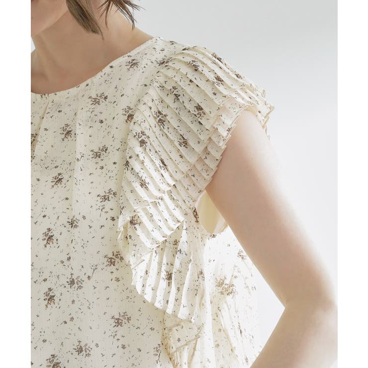 プリーツが彩る 華やか花柄ブラウス | grove | 詳細画像18 