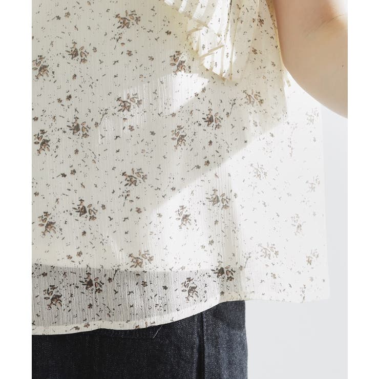 プリーツが彩る 華やか花柄ブラウス | grove | 詳細画像19 