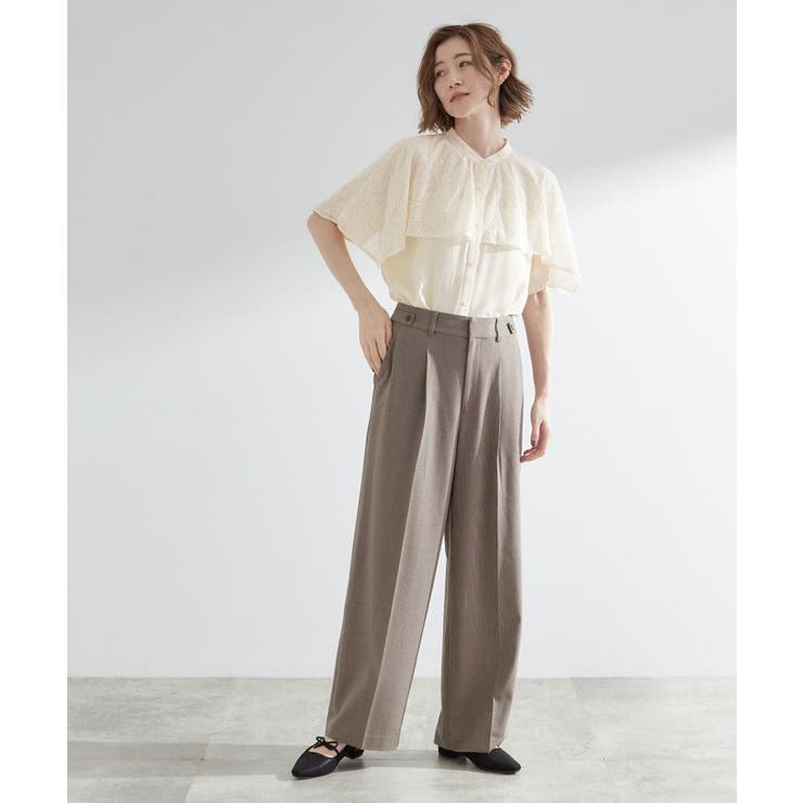 透け感と刺繍で魅せる ペイズリー刺繍ケープブラウス | grove | 詳細画像3 