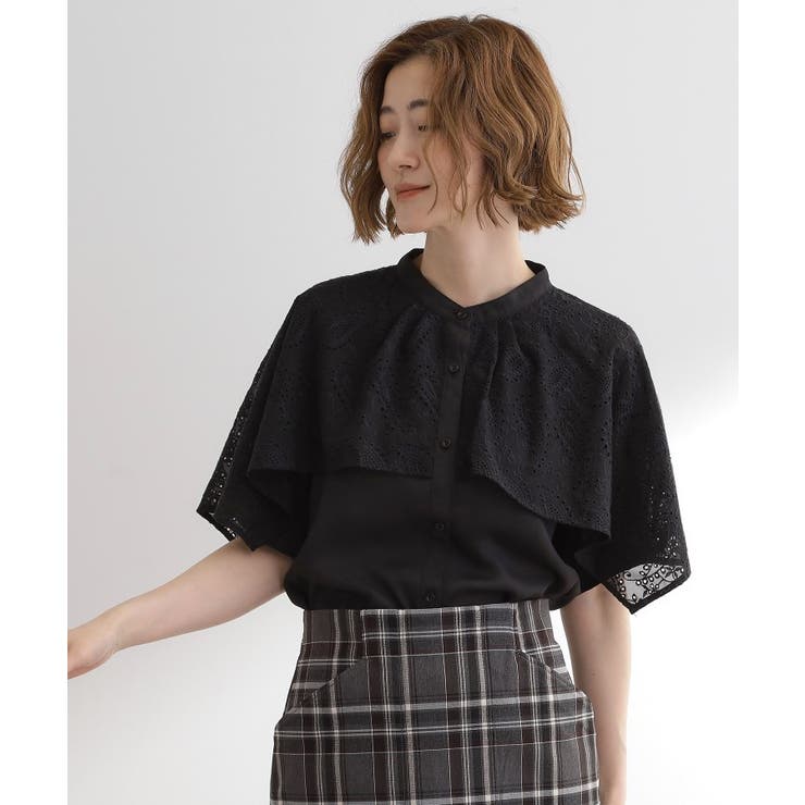 透け感と刺繍で魅せる ペイズリー刺繍ケープブラウス | grove | 詳細画像5 