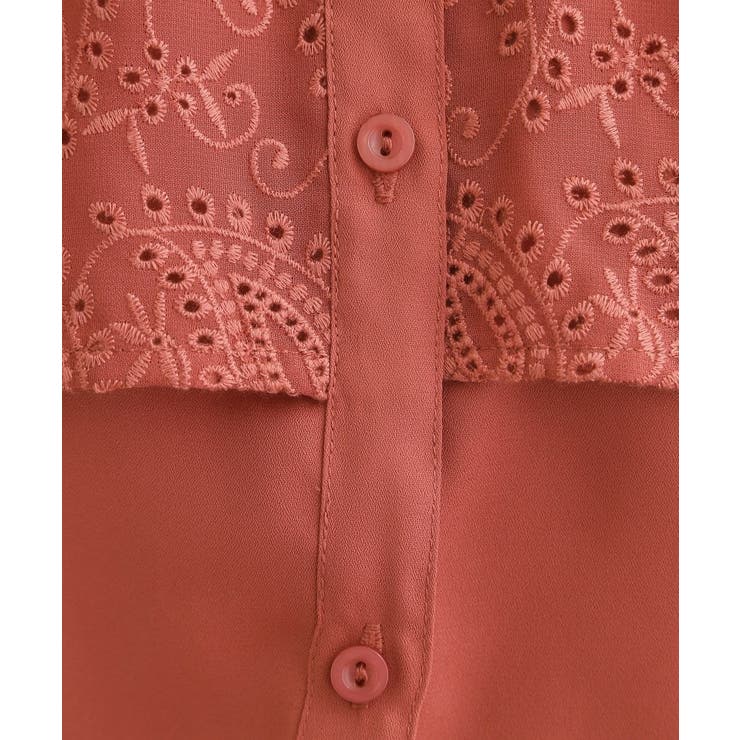 透け感と刺繍で魅せる ペイズリー刺繍ケープブラウス | grove | 詳細画像12 
