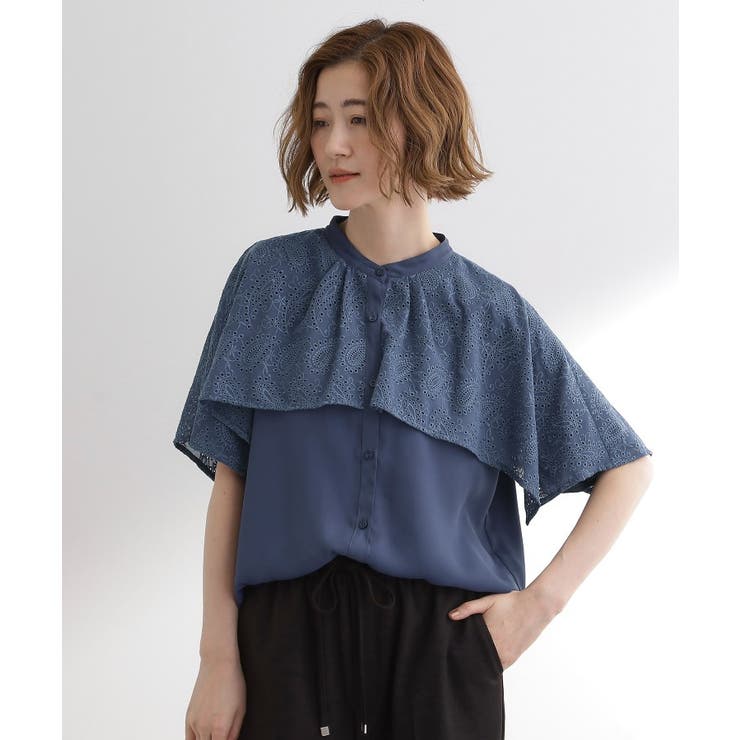 透け感と刺繍で魅せる ペイズリー刺繍ケープブラウス | grove | 詳細画像13 