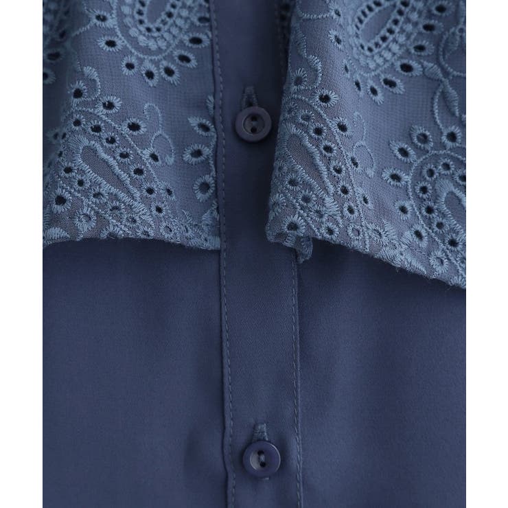 透け感と刺繍で魅せる ペイズリー刺繍ケープブラウス | grove | 詳細画像16 
