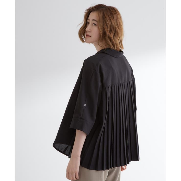 ブラック(019) | 【2WAY】1枚でも羽織っても。使える大人のシャツスタイル | grove