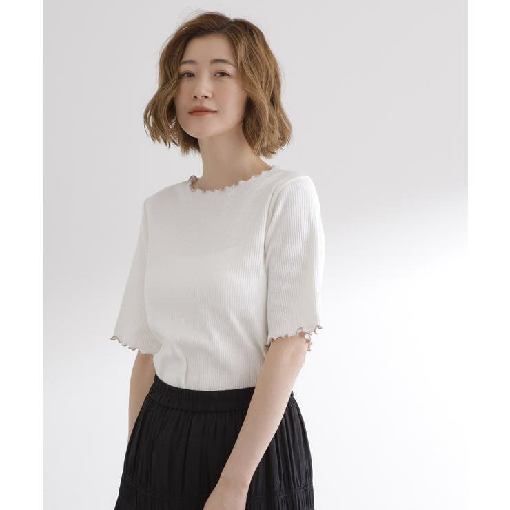 一枚でもレイヤードでも楽しめる マルチな5分袖プルオーバー | grove | 詳細画像1 