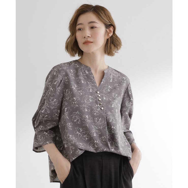 【洗える/お仕事】美しさが続く袖タックブラウス | grove | 詳細画像13 