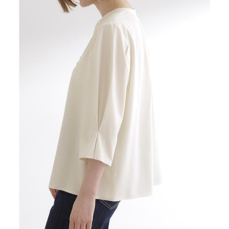 【洗える/お仕事】美しさが続く袖タックブラウス | grove | 詳細画像18 