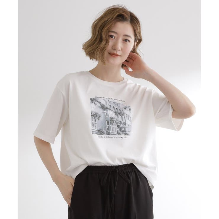 オフホワイト(003) | 夏に映える 大人のクロップドTシャツ | grove