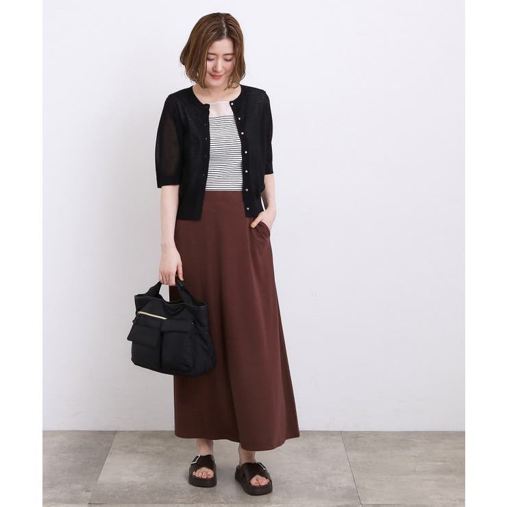 【持続冷感/SET UP可】ひんやりポンチシリーズ／リラクシーAラインスカート | grove | 詳細画像8 