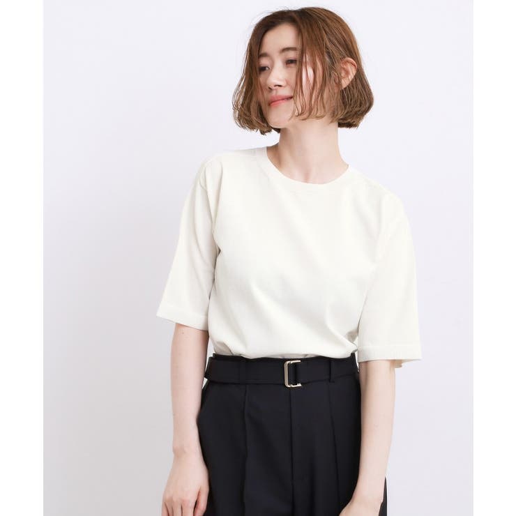 【ひんやり・UVカット・洗濯機◎】Tシャツ感覚で着られるコットン混ニット | grove | 詳細画像2 