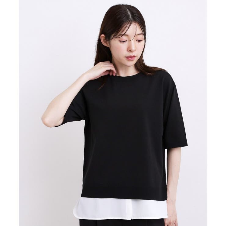 【ひんやり・UVカット・洗濯機◎】Tシャツ感覚で着られるコットン混ニット | grove | 詳細画像6 