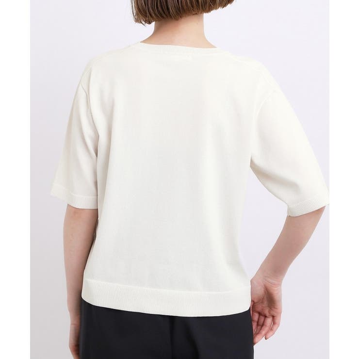 【ひんやり・UVカット・洗濯機◎】Tシャツ感覚で着られるコットン混ニット | grove | 詳細画像23 