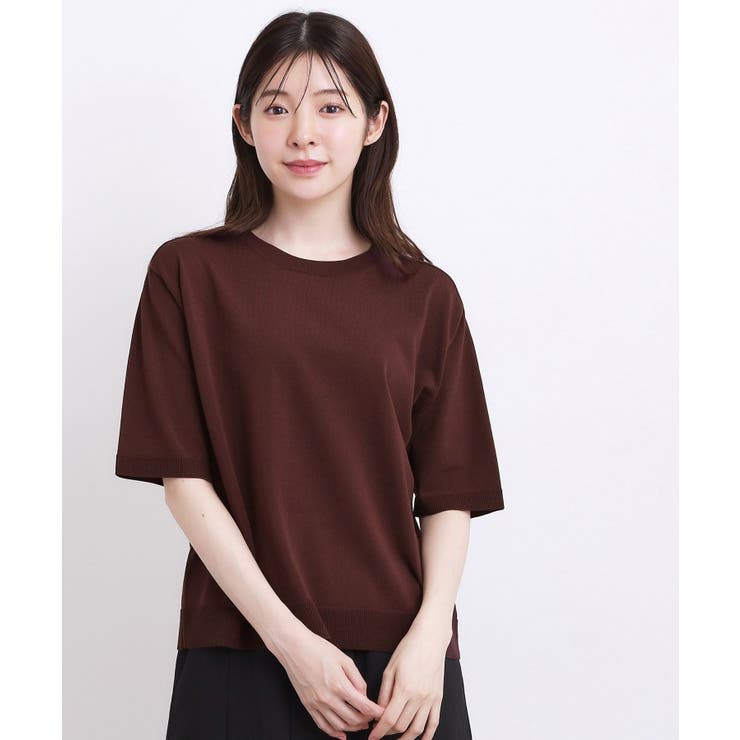 【ひんやり・UVカット・洗濯機◎】Tシャツ感覚で着られるコットン混ニット | grove | 詳細画像17 
