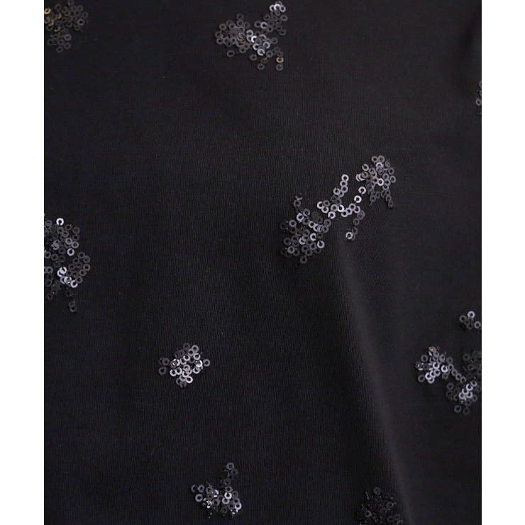 フラワーモチーフスパンコールTシャツ | grove | 詳細画像8 