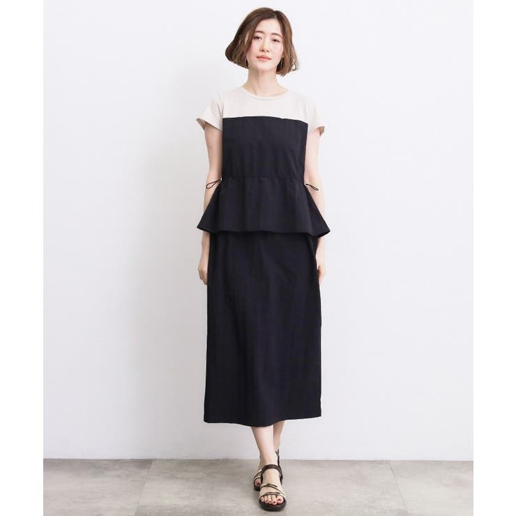 【低身長さんも選べる着丈 洗濯機◎】1枚で旬顔！Tシャツドッキングドロストワンピ… | grove | 詳細画像3 