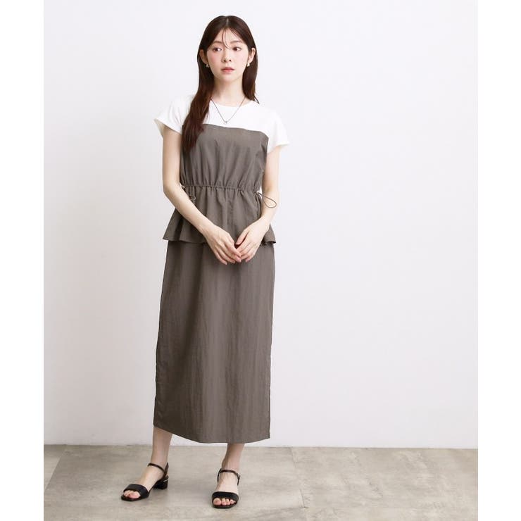 【低身長さんも選べる着丈 洗濯機◎】1枚で旬顔！Tシャツドッキングドロストワンピ… | grove | 詳細画像7 