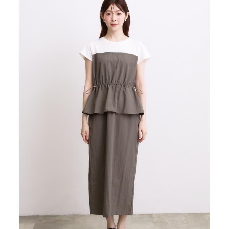 【低身長さんも選べる着丈 洗濯機◎】1枚で旬顔！Tシャツドッキングドロストワンピ… | grove | 詳細画像9 