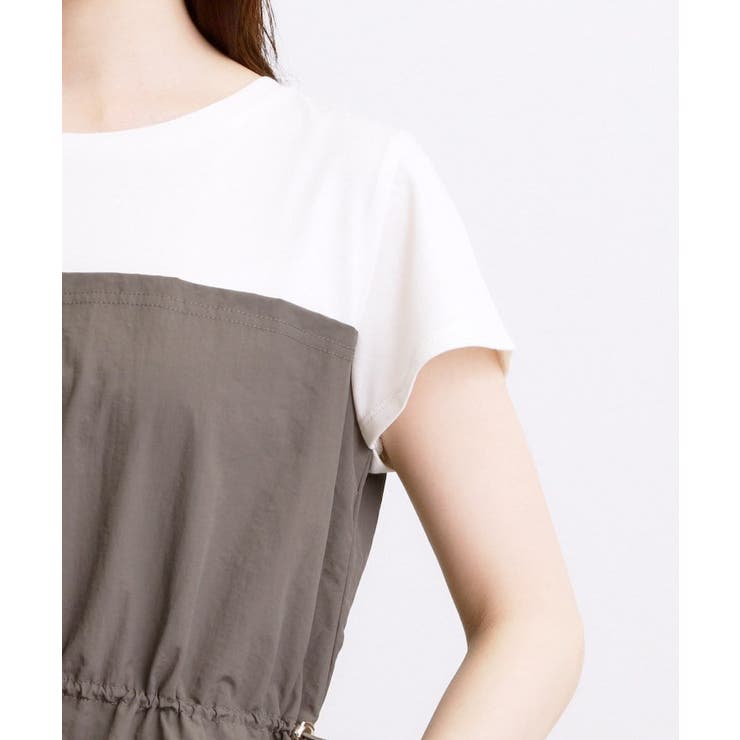 【低身長さんも選べる着丈 洗濯機◎】1枚で旬顔！Tシャツドッキングドロストワンピ… | grove | 詳細画像13 