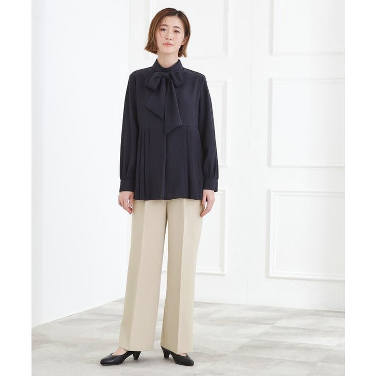 【マシンウォッシュ／防シワ/SS-3L】ストレッチワイドパンツ | grove | 詳細画像10 