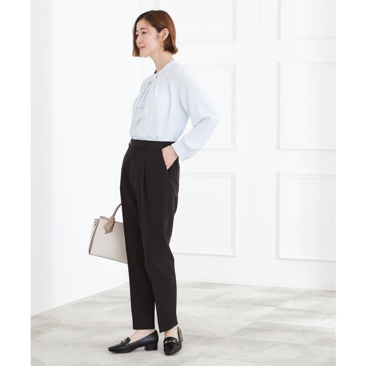 【マシンウォッシュ／防シワ/SS-3L】ストレッチテーパードパンツ | grove | 詳細画像4 