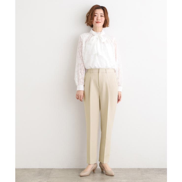 【マシンウォッシュ／防シワ/SS-3L】ストレッチテーパードパンツ | grove | 詳細画像8 