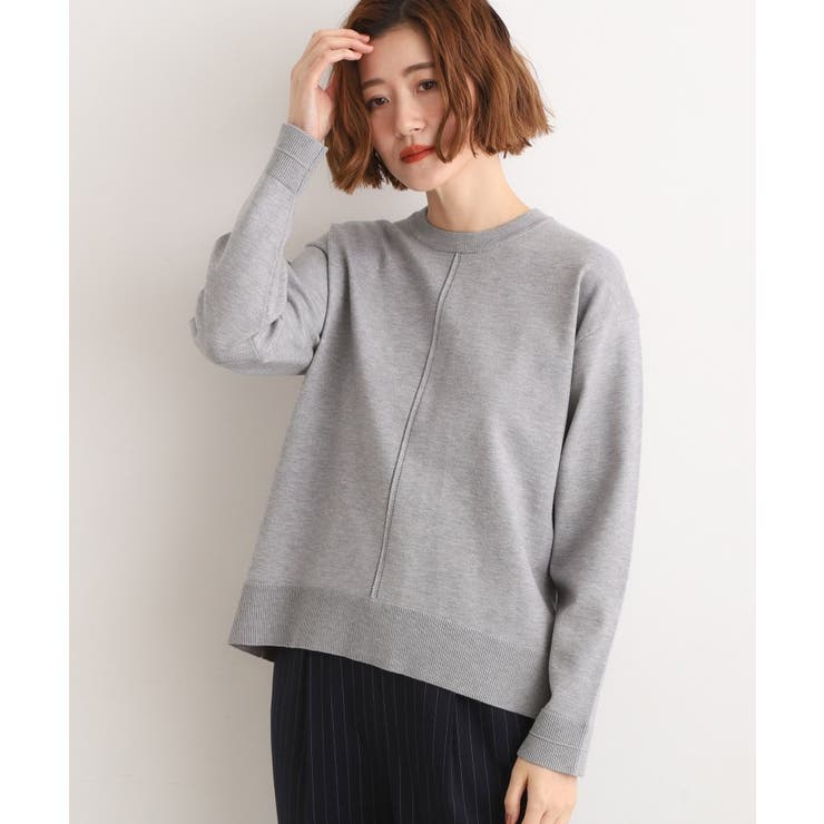 ライトグレー(013) | 【SETUP可能】冬から春まで心地よく タック編みオーバーサイズニット | grove
