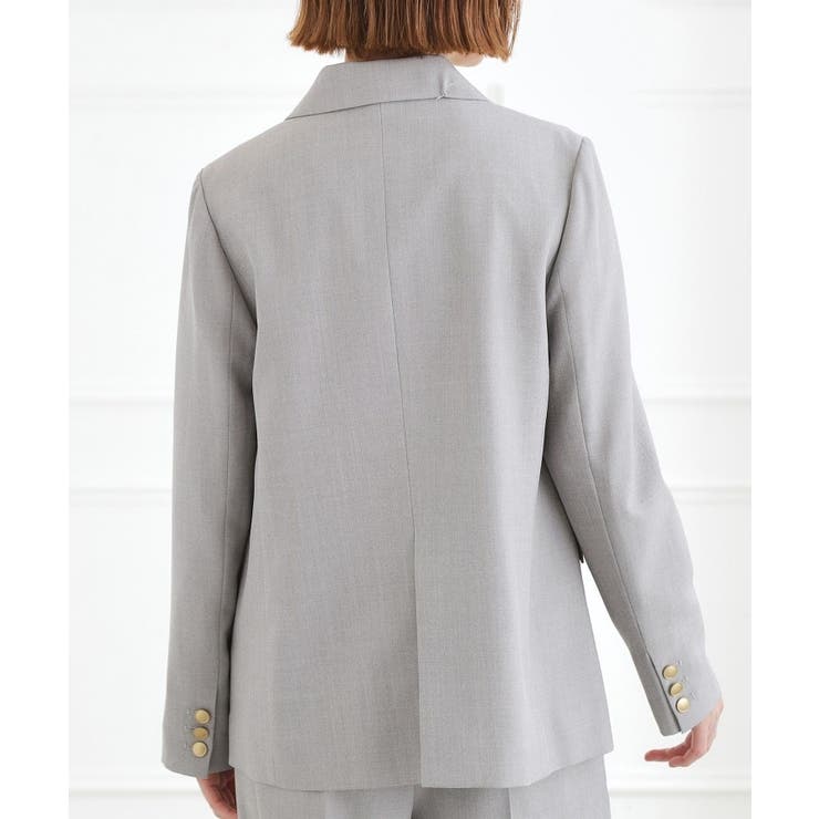 【マシンウォッシュ/防シワ】ダブルテーラードジャケット【着回しカセット】 | grove | 詳細画像14 