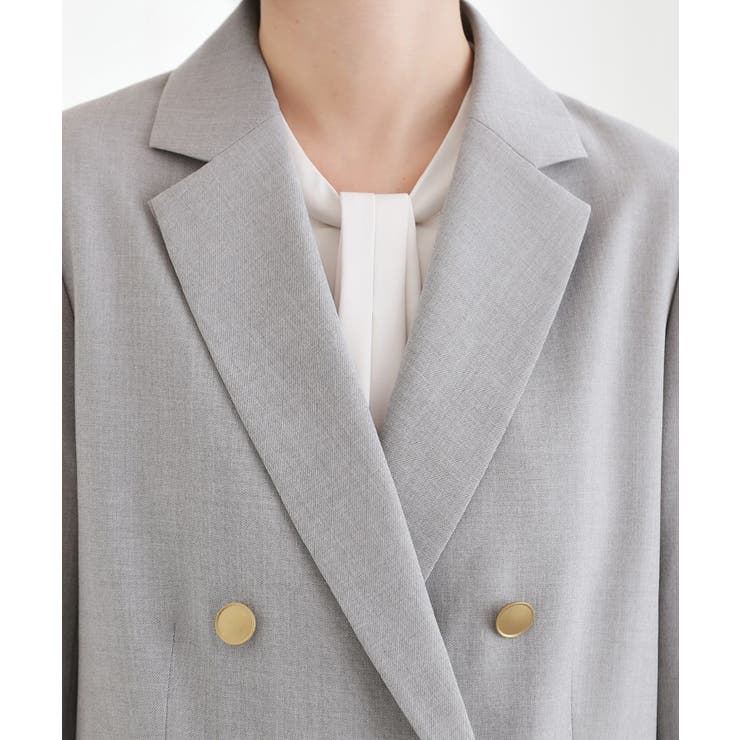 【マシンウォッシュ/防シワ】ダブルテーラードジャケット【着回しカセット】 | grove | 詳細画像15 