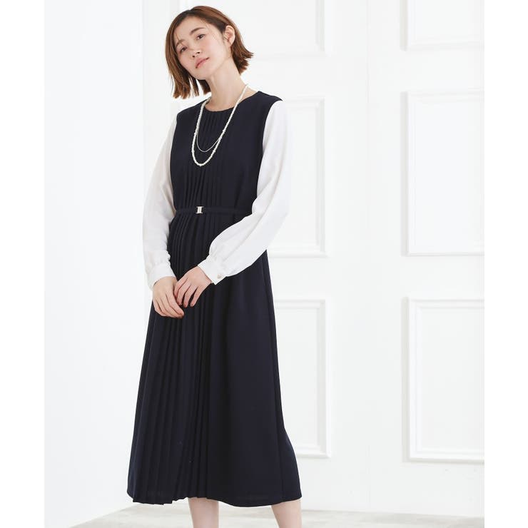 【手洗いOK】フロントプリーツ袖コンシャスワンピース | grove | 詳細画像12 