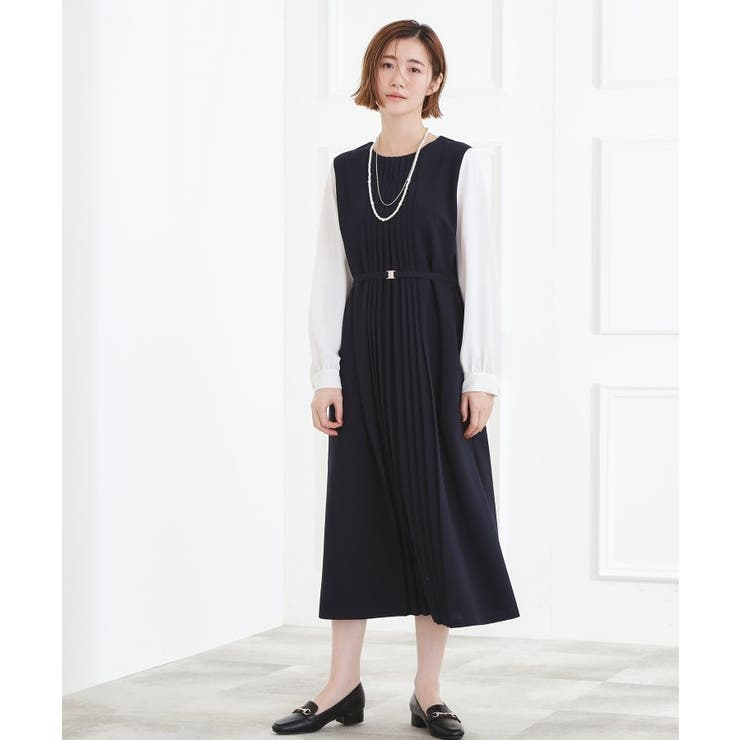 【手洗いOK】フロントプリーツ袖コンシャスワンピース | grove | 詳細画像13 