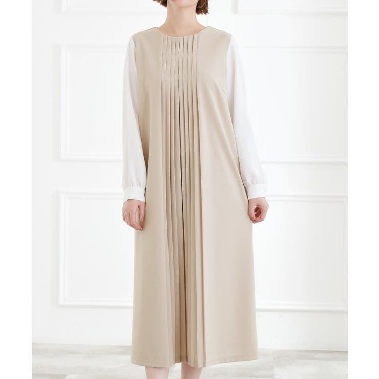 【手洗いOK】フロントプリーツ袖コンシャスワンピース | grove | 詳細画像26 