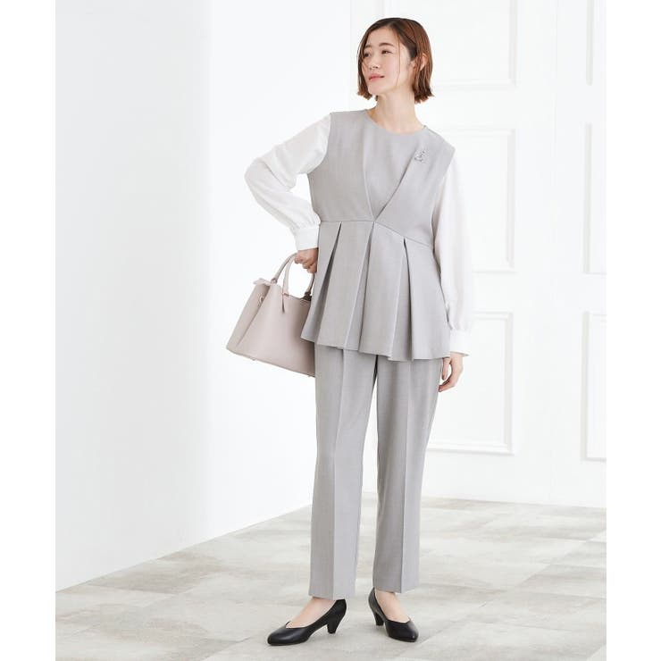 【マシンウォッシュ/防シワ/S-3L】着回しできるカセット服テーパードパンツ | grove | 詳細画像4 