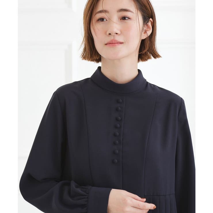 【マシンウォッシュ/防シワ/UVカット】裾プリーツ取り外しボウタイブラウス | grove | 詳細画像20 