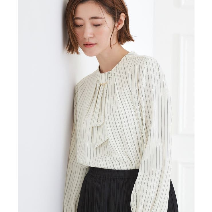 【マシンウォッシュ/防シワ/UVカット】ボウタイブラウス【マルチWAY】 | grove | 詳細画像16 