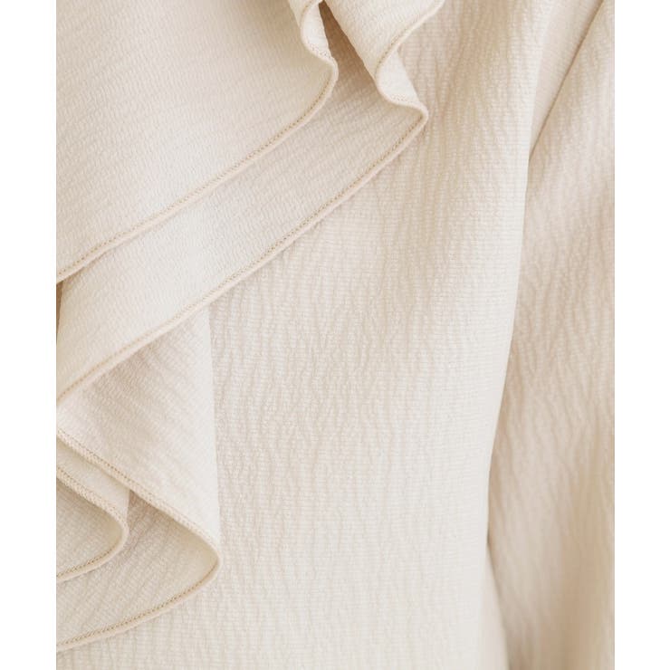 【手洗いOK】フロントラッフルフリルブラウス | grove | 詳細画像8 