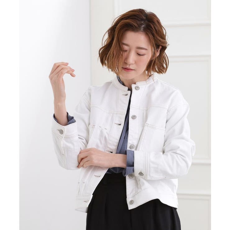 着心地軽やか、動きやすいストレッチデニムジャケット | grove | 詳細画像3 