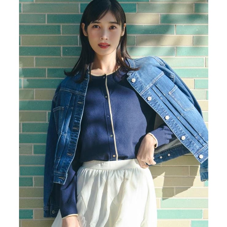 着心地軽やか、動きやすいストレッチデニムジャケット | grove | 詳細画像1 
