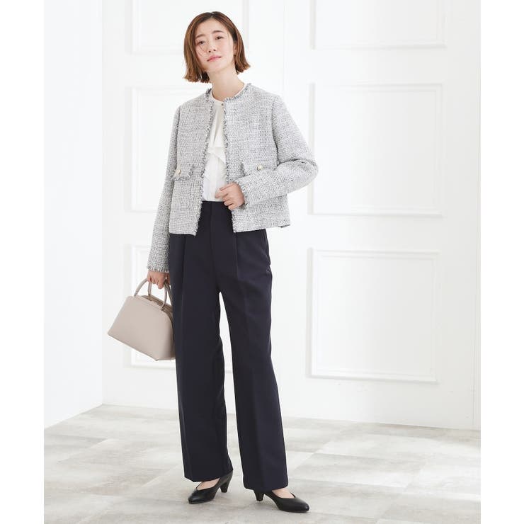 【ハレの日・通勤】着回しできる上品ツイードジャケット | grove | 詳細画像9 