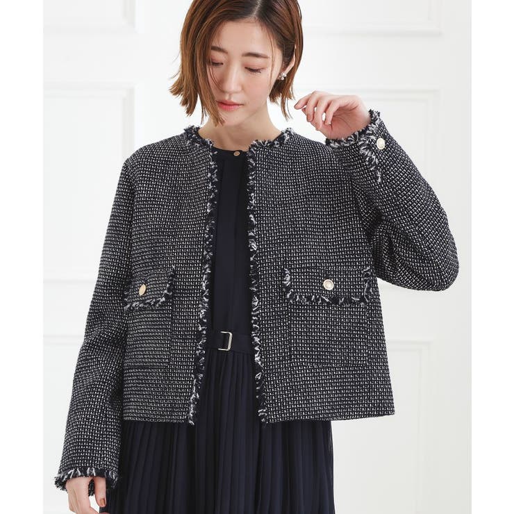 【ハレの日・通勤】着回しできる上品ツイードジャケット | grove | 詳細画像12 