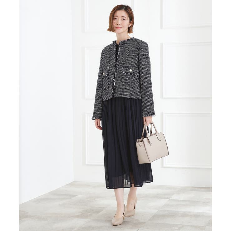 【ハレの日・通勤】着回しできる上品ツイードジャケット | grove | 詳細画像13 