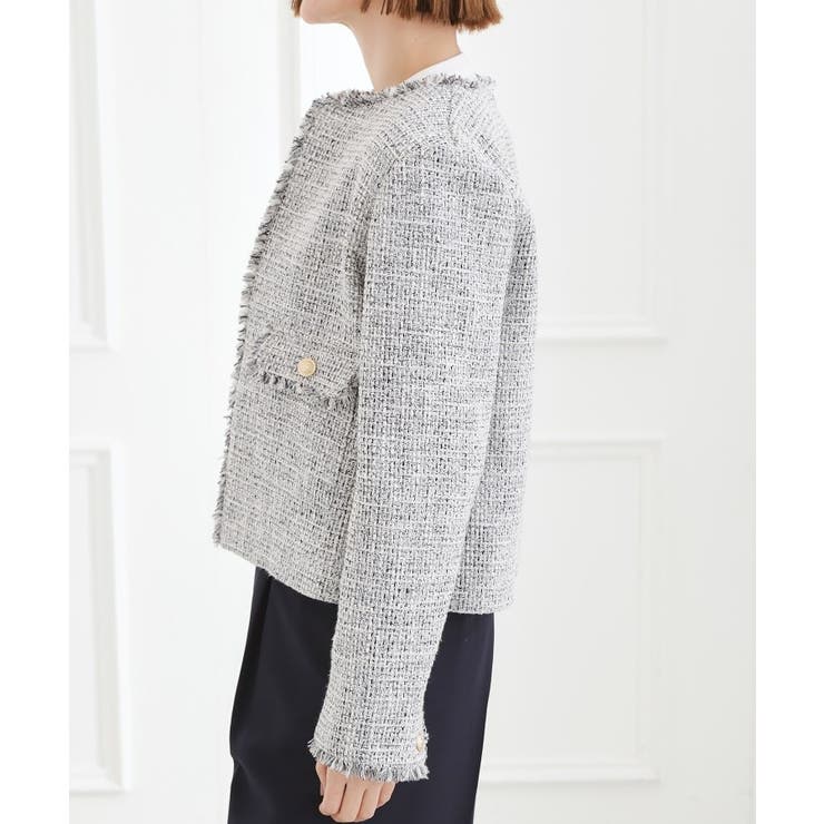 【ハレの日・通勤】着回しできる上品ツイードジャケット | grove | 詳細画像16 