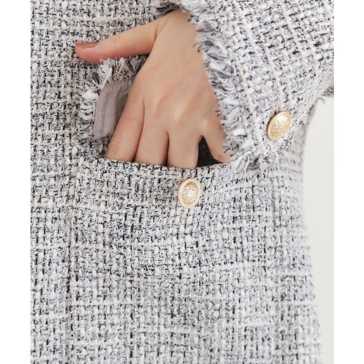 【ハレの日・通勤】着回しできる上品ツイードジャケット | grove | 詳細画像21 