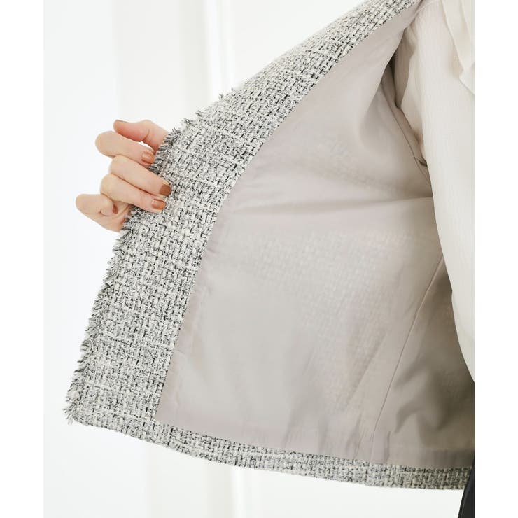 【ハレの日・通勤】着回しできる上品ツイードジャケット | grove | 詳細画像23 