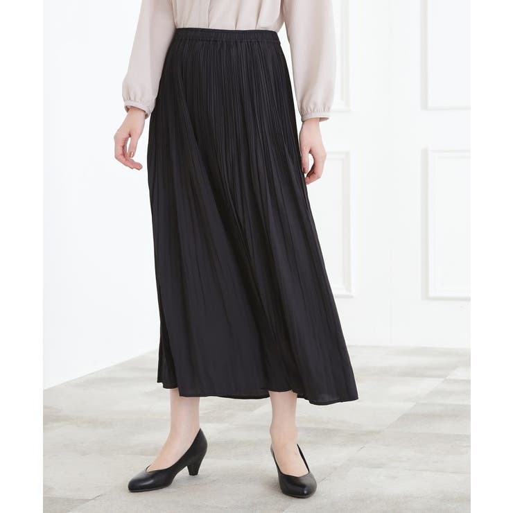 【選べる着丈/ウエストゴム】ヴィンテージサテンプリーツスカート【手洗いOK】 | grove | 詳細画像5 