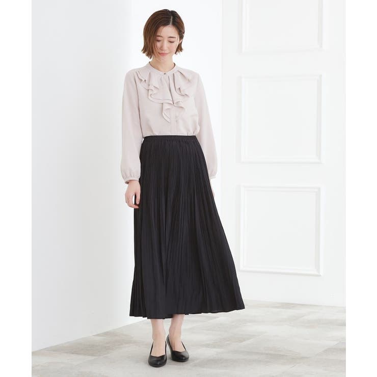 【選べる着丈/ウエストゴム】ヴィンテージサテンプリーツスカート【手洗いOK】 | grove | 詳細画像7 