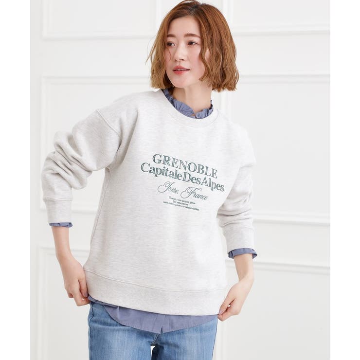 プレッピーロゴ裏起毛スウェット | grove | 詳細画像2 